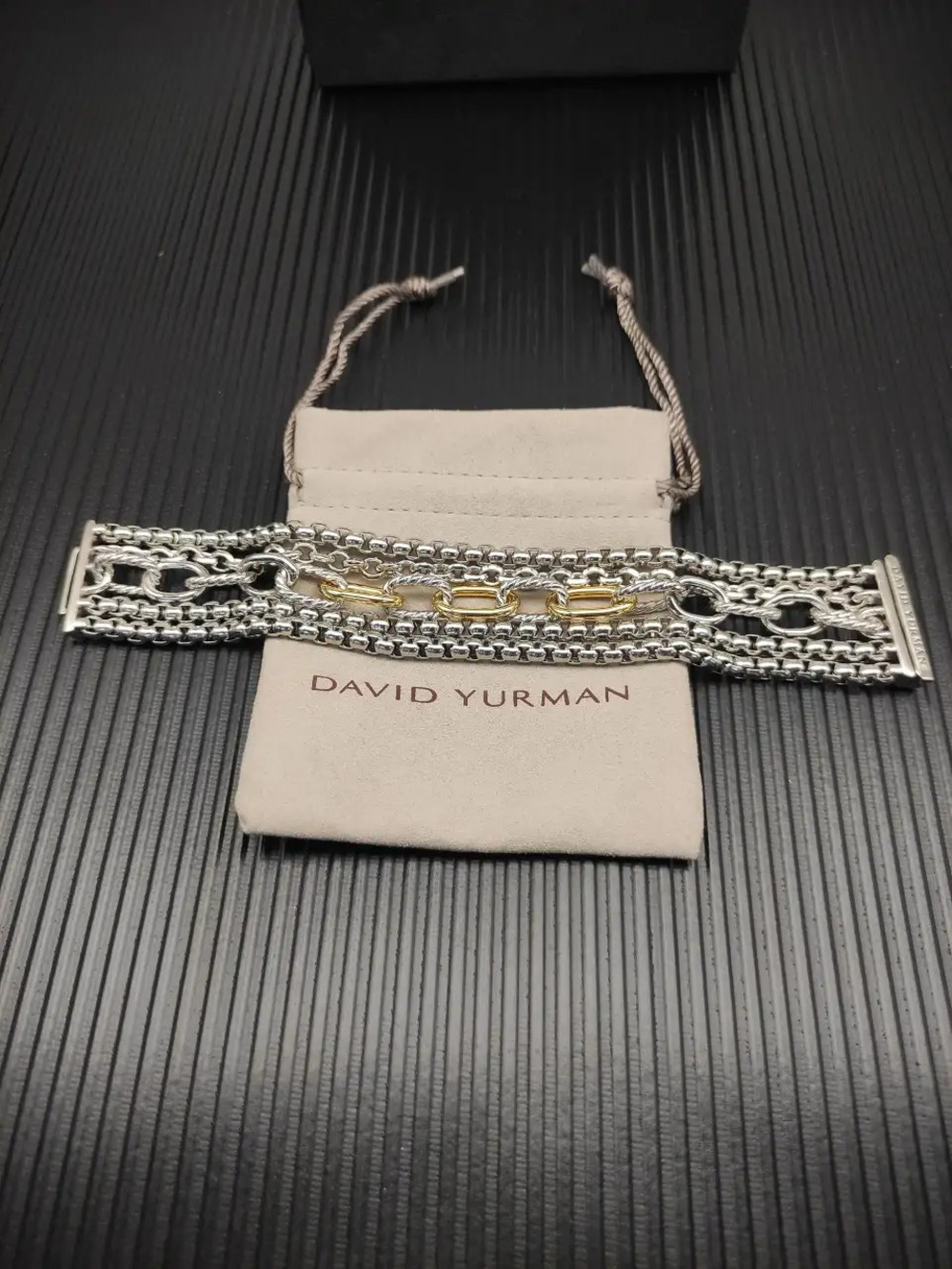 David Yurman Two-tone Gold Multi-strand Bracelet